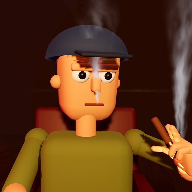 El de la gorra, con el habano entre los dedos
